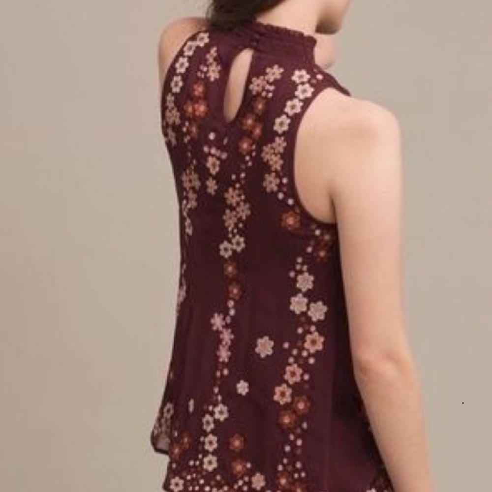 Anthropologie Daisy Chain Embroidered Blouse by Floreat Size L - Picture 2 of 6